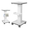 White 3-Tier Rolling Salon Trolley Cart | Heavy-Duty 88Lbs Capacity Utility Cart with Wheels | Versatile Beauty & Barber Storage Solution for Professionals and Salons