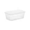 White 6 Quart Clear Plastic Storage Box Stackable See Through Organizer Bin For Closet Bedroom Office Pantry Household