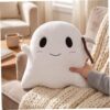 White Cute Soft Stuffed Ghost Halloween Pillows, Plush Spooky Home Decor