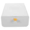 White Plastic Underwear Drawer Organizer Box with Adjustable Dividers