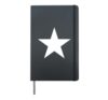 White Star on Multiple Colours Hardcover Journal, Black