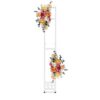 White Wedding Backdrop Stand with Foldable Base,Square Balloon Arch Stand