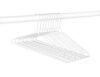 Whitmor 10 Pack Vinyl-Coated Wire Hangers, Durable Metal Clothes Hangers with Rust-Resistant Coating, Space Saving Closet Hangers for T-Shirts, Shirts, Blouses, Pants & Everyday Garments, White/Chrome