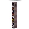 Whitmor 10 Shelves Hanging Shoe Organizer, Java, 11.5" D x 5.5" W x 52" H