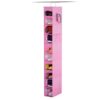 Whitmor 10 Shelves Hanging Shoe Organizer, Pink, 11.5" D x 5.5" W x 52" H