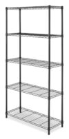 Whitmor 5 Tier Storage Shelves, Metal Shelving Unit, 200 lbs Capacity per Shelf, 1000 lbs Total, Adjustable Heavy Duty Shelf, Easy Assembly for Garage, Plant, Kitchen, 36" L x 14" W x 72" H, Black