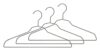 Whitmor Metal Wire Clothes Hangers, 16 Inch Heavy Duty Metal Hangers for Clothes, Slim Space-Saving Coat & Garment Hangers, Rust-Resistant Steel Wire Hangers, 3 Pack, Gunmetal