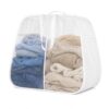 Whitmor Pop & Fold Double-Compartment Laundry Hamper, Mesh Laundry Sorter