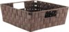 Whitmor Woven Strap Shelf Storage Tote Basket - Java 13 x 15 x 5 inches, (Pack of 6)
