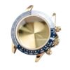 Wikene PVD Gold Watch Case Sapphire Glass Stainless Steel for VK63 Movement