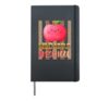 Wild About Preschool Cute Leopard Apple Teacher Hardcover Journal, Black