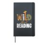 Wild About Reading Books Animal Theme Bookworm Library Day Hardcover Journal, Black