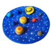 Wildflower by hu hands Space Play Mat for Kids – Handmade Felt Solar System Mat with Sun & Planets, Educational Astronomy Toy, Montessori Learning Rug, Nursery & Playroom Decor (Solar System)