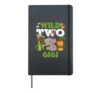 Wild Two Gigi Zoo Birthday Safari Jungle Animals Hardcover Journal, Black