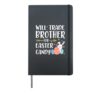 Will Trade Brother For Easter Candy Funny Easter Bunny Egg Hardcover Journal, Black
