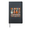 Will Work For Snuggles Hardcover Journal, Black