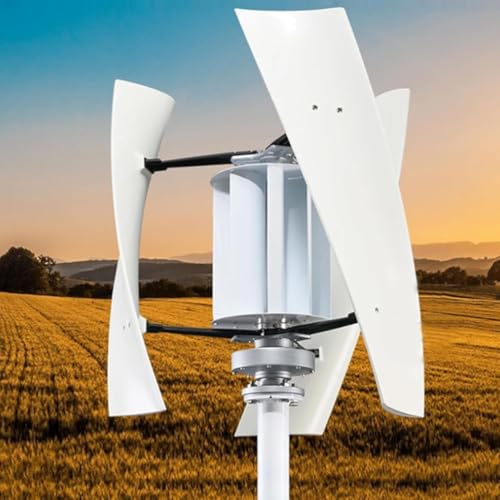 Wind Turbine Home Use Horizontal Generator Kits Blades with Controller to Charge Batteries Off Generator Vertical,Low Noise Vertical Wind Turbine Generator Kit - Efficient Coreless Design Wi