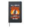 Wingsurfing Foil Wing Wing Boarding Wing Foiling Surfer Hardcover Journal, Black