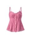 winkbay Women's Lace Trim Y2k Babydoll Going Out Tops Pink