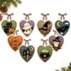 Winter Birds Pre-Cut Felt Heart Ornament Kit for Christmas (B-Set,ONE SIZE)