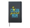 Winter Color Guard Mom Flag Hardcover Journal, Black