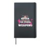 Winter Color Guard Power Of Girls With Weapons Flag Hardcover Journal, Black
