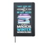 Winter Reading Book Bookworm Winter Hardcover Journal, Black