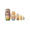 Winterworm 5-Piece Cartoon Animal Nesting Dolls,Cute Bear Dog Rabbit Chick Penguin Matryoshka Doll Wooden Stacking Dolls for Birthday Christmas Easter Kids Boys Girls Gift Home Nursery Decor