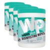WIPESPLUS Disinfecting Surface Wipes Canister Bleach Free with Lemon Scent for Home and Business, 240 Count (Pack of 4)