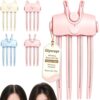 Wireless Heated Volumizing Root Lift Clip, Hair Styler with 2-Temp Control (Pink-B)