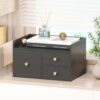 Wisuce Bamboo Desk Organizer with Drawers for Tabletop Storage