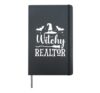 Witchy Realtor Halloween Costume Real Estate Agent Witch Pun Hardcover Journal, Black