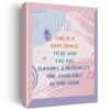 WLBQZESEG Diversity and Inclusion Wall-Art This is A Safe Space Canvas Print Motivational Quote for Office Classroom Home Decor Framed,12x18inch(30x45cm)