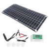 W Monocrystalline Silicon Solar Power Panel 18v Black