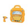 Wmqbjta Children Assembly Screwdr Construction Playset Drill Wrench Screwdriver Workbench Stool Storage Case for Problem Solving Skills Suitable for Preschool, Orange, Electric Model