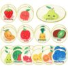 Woanger 24 Pcs Fruit Carpet Circles for Classroom Sitting 13.78 Inch Round Classroom Rug Non Slip Carpet Sitting Floor Seats for Elementary Preschool Daycares 100th Day of School Learning Playing Area