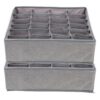 WOFASHPURET Foldable Cloth Storage Organizer Box Dust Resistant and Tear Resistant with 24 Compartments 2pcs Non-woven Fabric and Paperboard Material for Socks and Underwear for Drawer