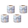 WOFASHPURET Pastel Bow Bulletin Board Borders Self-Adhesive Coated Paper Stickers 4 Rolls Easy Application and Residue-Free Removal, 32.8ft for Classroom and School Chalkboard Decoration
