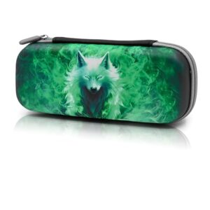 Wolf Pencil Case Zip Pencil Box Multi Pouch Holder Desk Organizer For Boys Girls Men Women School Office