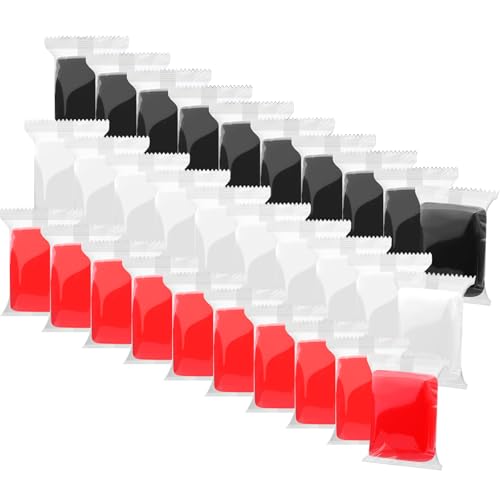 Wolwefa Air Dry Clay, 30 Packs Foam Clay, Soft Modeling Clay Super Light Weight Air Dry Clay Perfect for Arts Crafts - Black White Red
