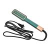 Women Hair Straightener Brush Portable Adjustable Temperature Abs Green
