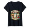 Women's Attendance Clerk Keeping Track Every Day School V-Neck T-Shirt