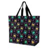 Womens Bright Multicolored Playing Cards Poker Gambling Large Shoulder Tote Bag, Foldable Casual Bag, Wide Long Shoulder Straps Straps for Grocery Vacation, Foldable Everyday Market Pack Tote