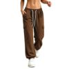 Womens Cotton Cargo Sweatpants High Waisted Wide Leg Joggers Pants
