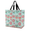 Womens Cute Kawaii Sweet Dessert Donuts Cupcake Large Shoulder Tote Bag, Durable Grocery Bag, Sturdy for Outdoor Picnic School Supermarket, Carryall Aesthetic Bag