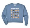 Women's Dog Body Language Chart Cute Puppy Emotions Comfort Colors Crop Sweatshirt