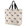 Womens Horse And Horseshoe Seamless Peach Color Vector Pattern Large Shoulder Tote Bag, Reusable Bag Bags Durable Poly with Dual Tough for Daily Trips, Utility Carryall