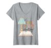 Women's I Read Past My Bedtime Bookworm Reader Librarian Retro V-Neck T-Shirt