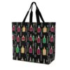 Womens Kitchen Utensils And Cooking Tools Seamless Pattern Large Shoulder Tote Bag, Everyday Beach Grocery Handbag Washable Poly with Reinforced Handles for Grocery Runs, Everyday Daily Shopper
