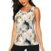 Womens Loose Fit Workout Tank Top-Cut Cats (1) Black